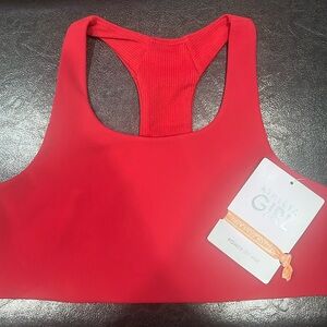 Girls Lulu lemon sporty bra size XL/14 NWT red in color